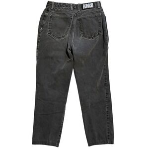 Vintage Bongo High Waisted Slim Tapered Leg Black Denim Jeans Size 13 R2714-04